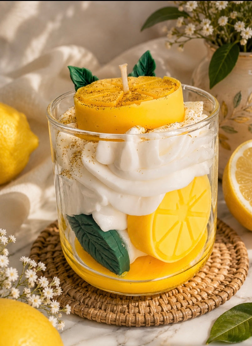 bougie décorative - Citron merigué -150g