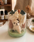 Bougie décorative - Petit Chien - Bois de Oud - 150 gr