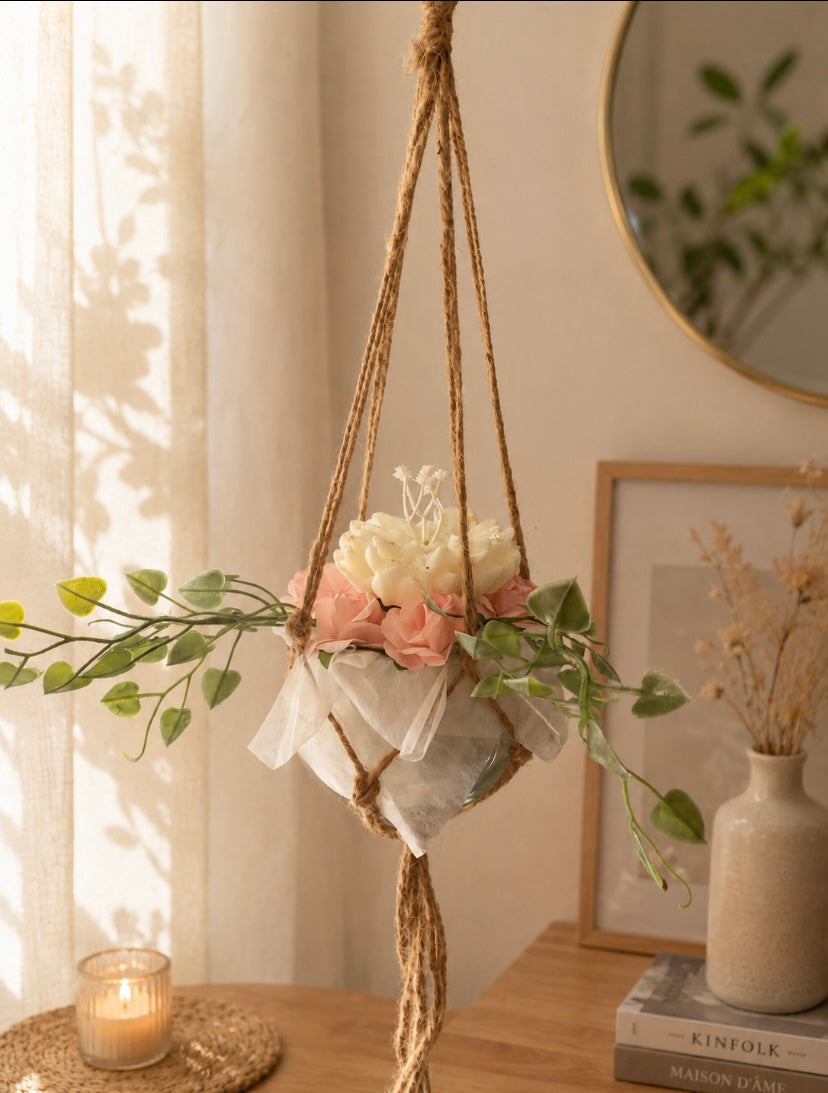 Suspension en verre - Fondant fleur parfumé Fleur de coton