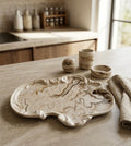 Plateau en Jesmonite Marbre Marron